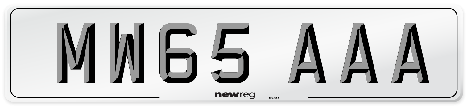 MW65 AAA Number Plate from New Reg